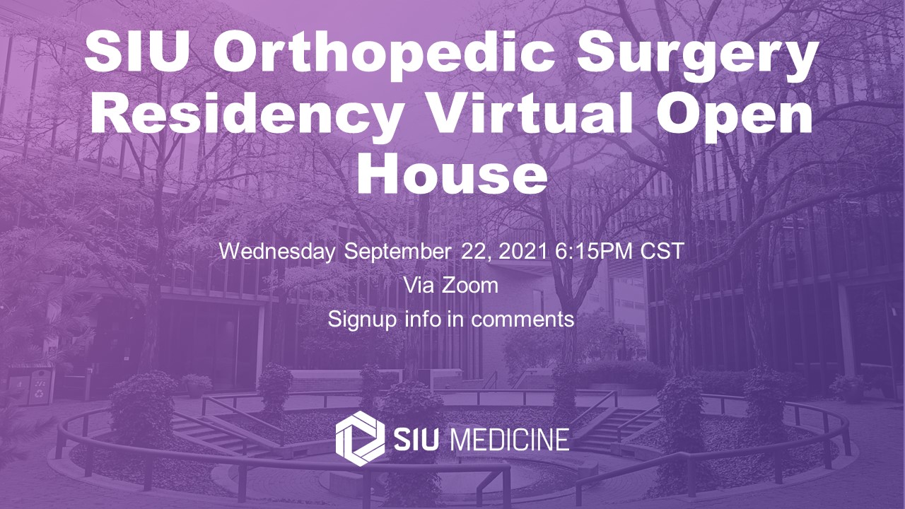 Orthopedic residency open house