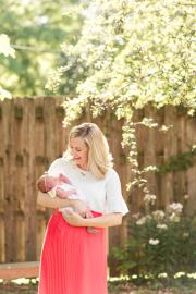 Meredith Volle, MD Holding Baby Outside