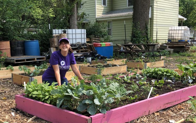 SIU Medicine staff work in community garden