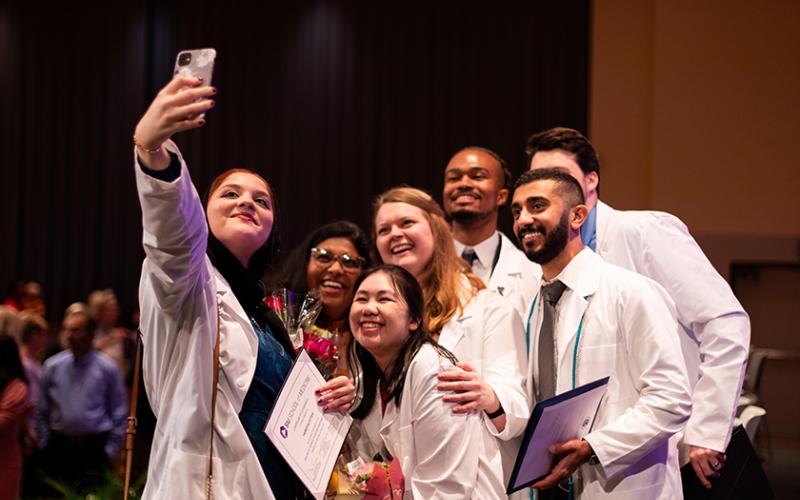 PA white coat selfie