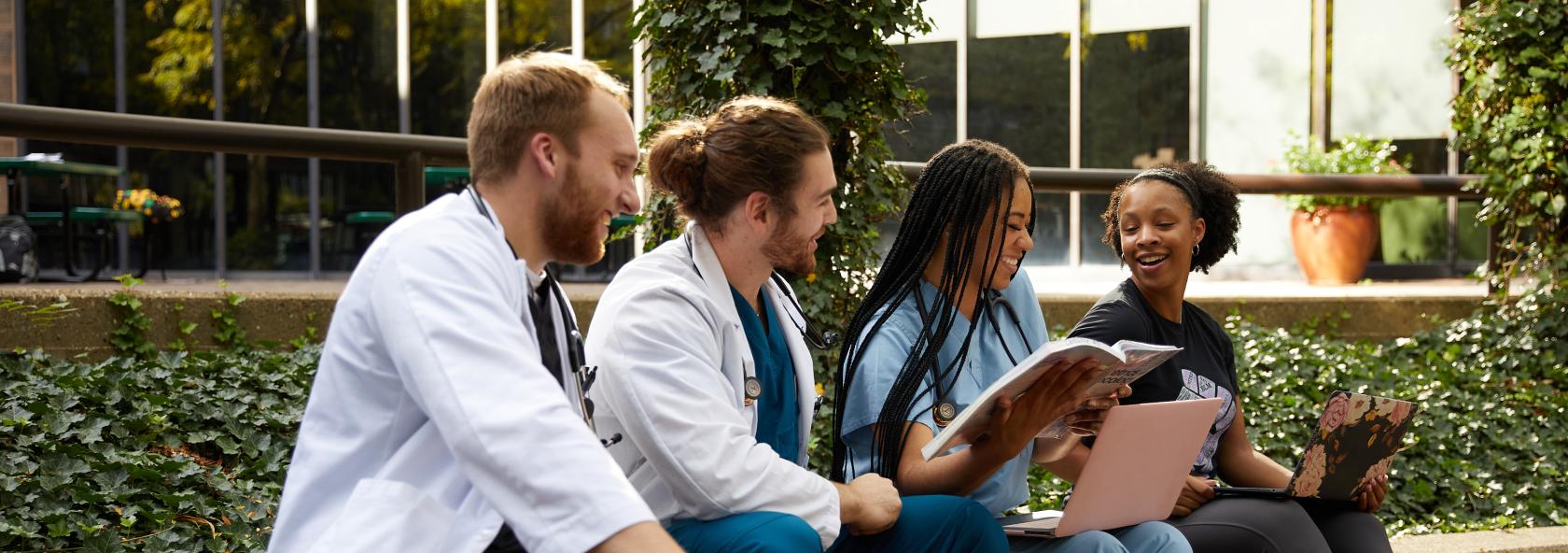 Students in Courtyard