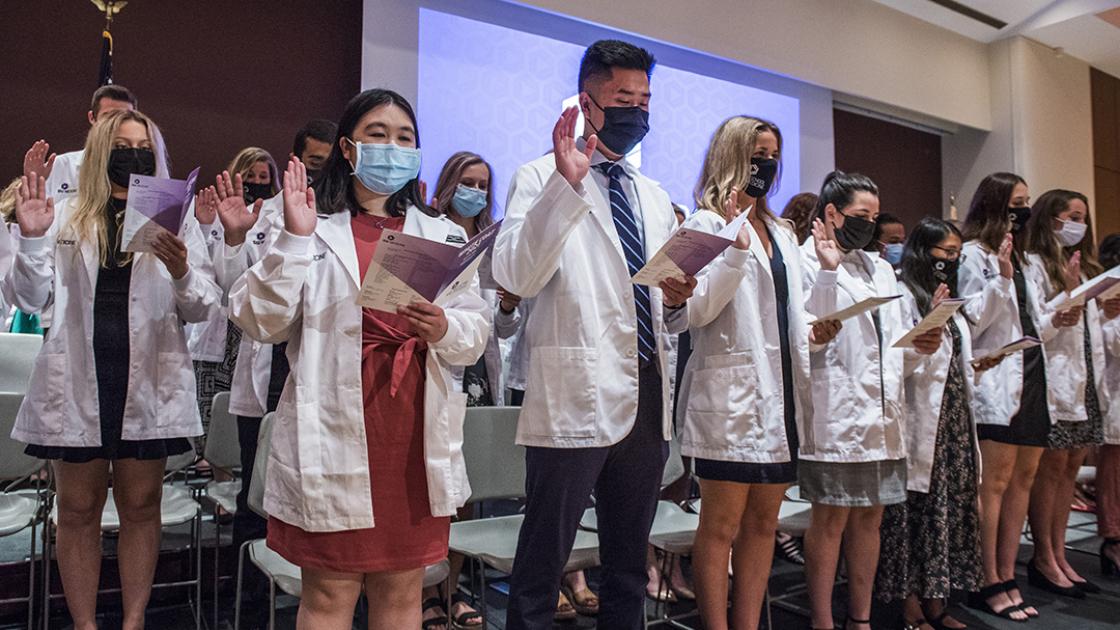 Class of Physician Assistants taking oath