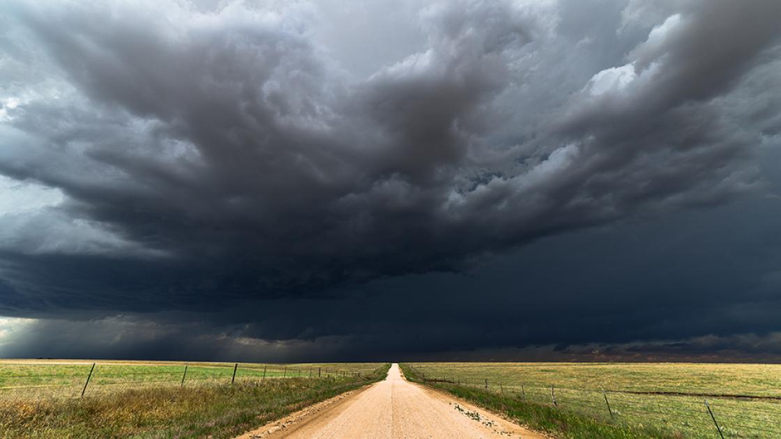 stormy road