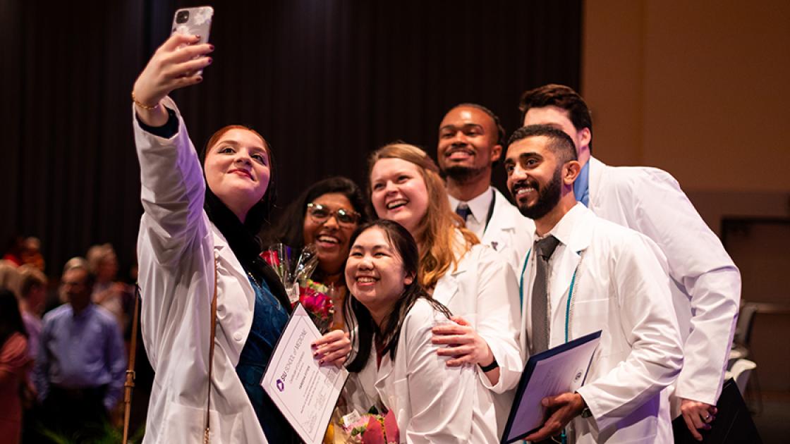 PA white coat selfie