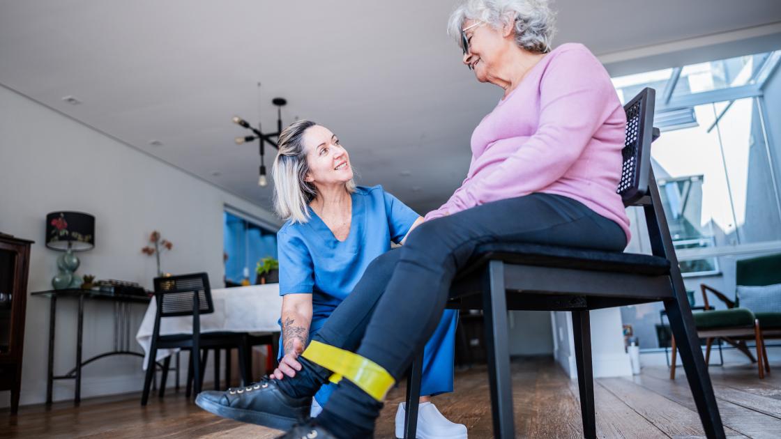 Senior exercising