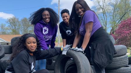 Medical Students Cleaning Up the Community