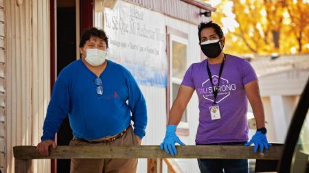 Julio and Walter at COVID test site