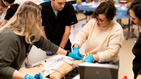 Emergency Medicine residents practicing skills