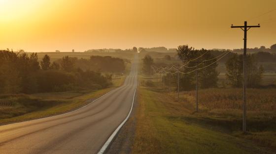 Rural Land with Road and Fields