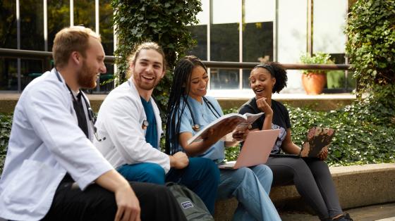 Students in Courtyard