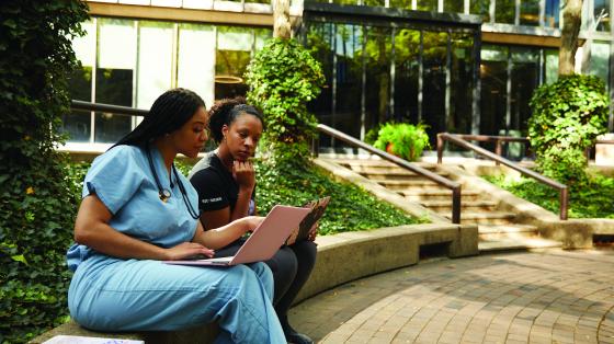 Students in courtyard