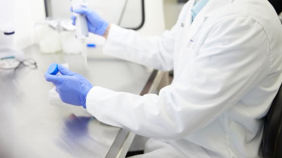 SIU Medicine Researcher in Lab
