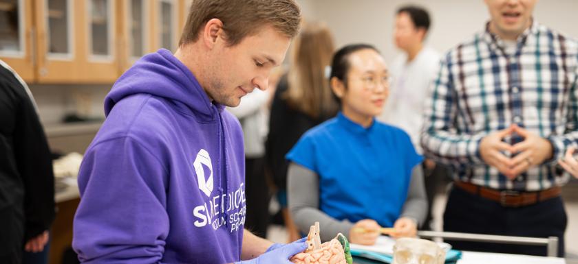 SIU School of Medicine student in classroom