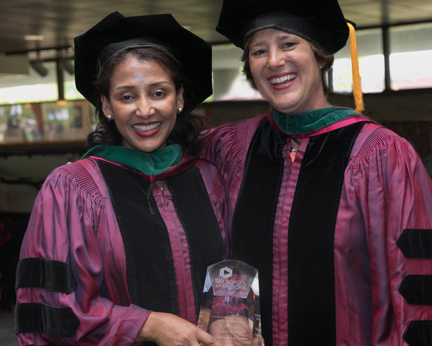 Distinguished Alumni with her Award