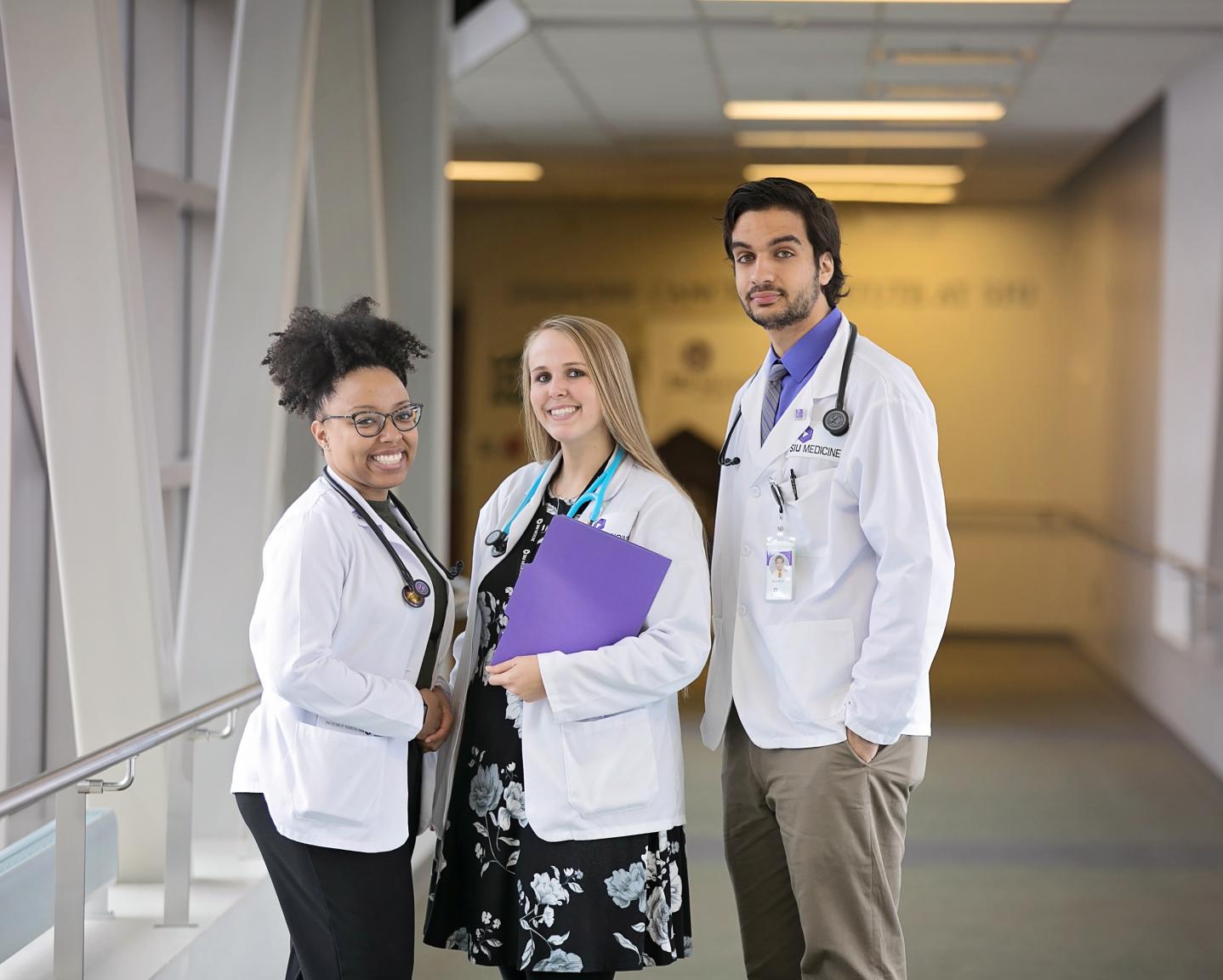 Medical Students in Skywalk