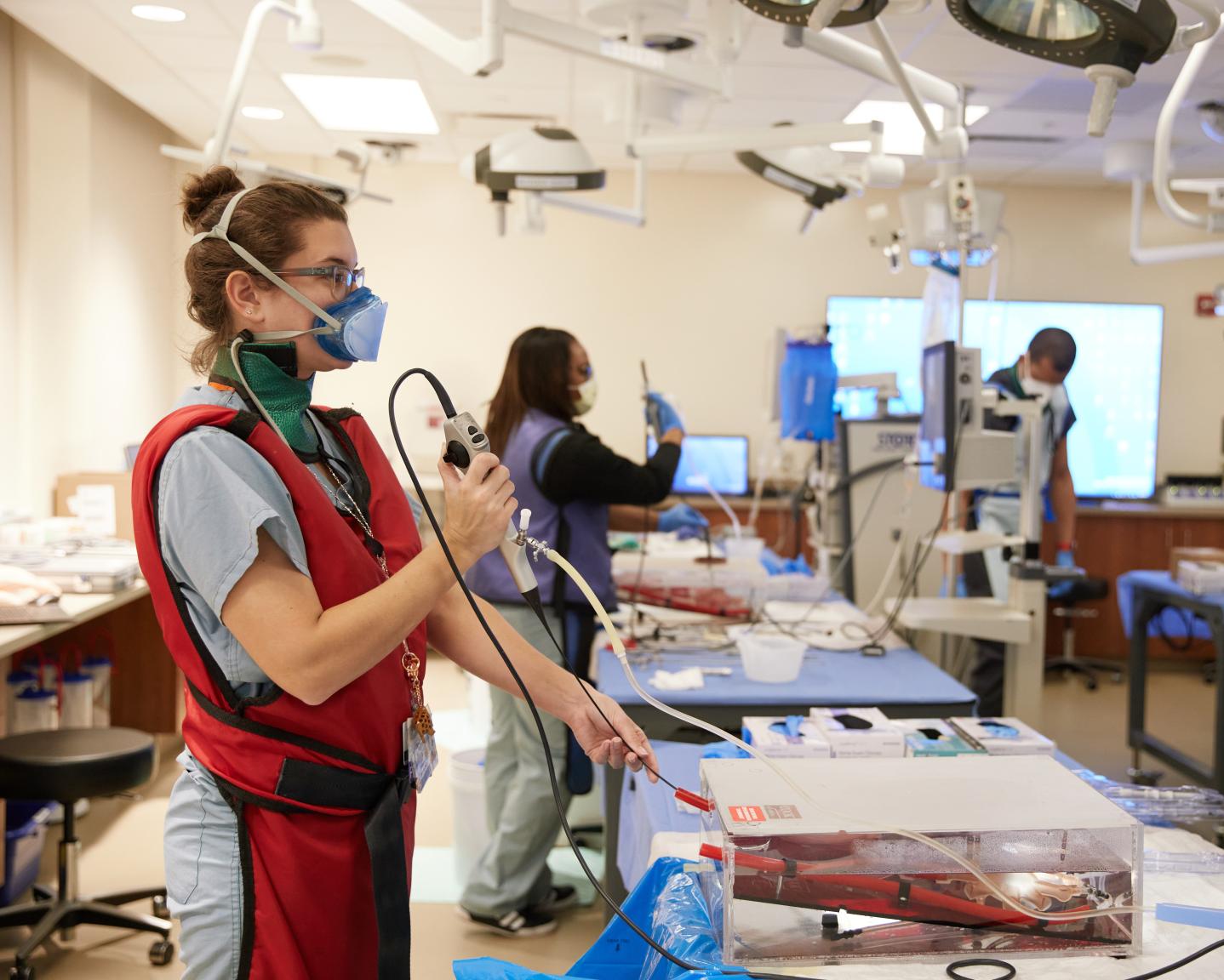 Student working in Skills Lab