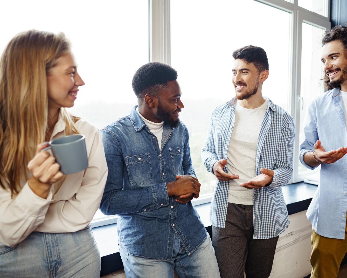 Young people talking