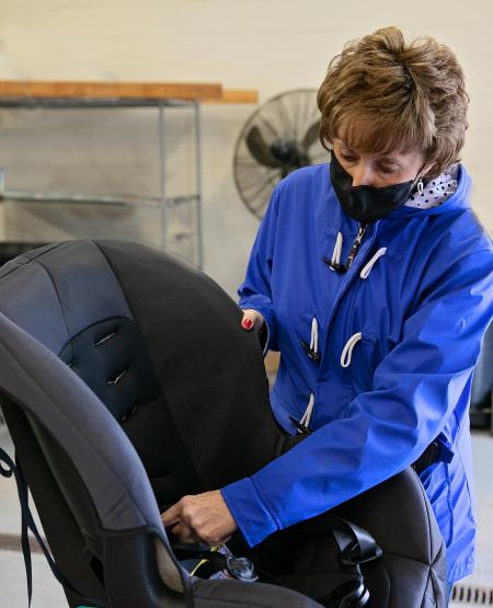 Think First Car seat check community service