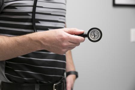 SIU physician with stethoscope