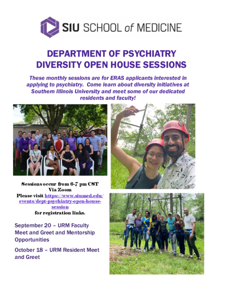 psychiatry residency open house diversity
