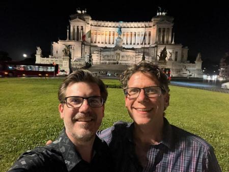 anders and baima in rome