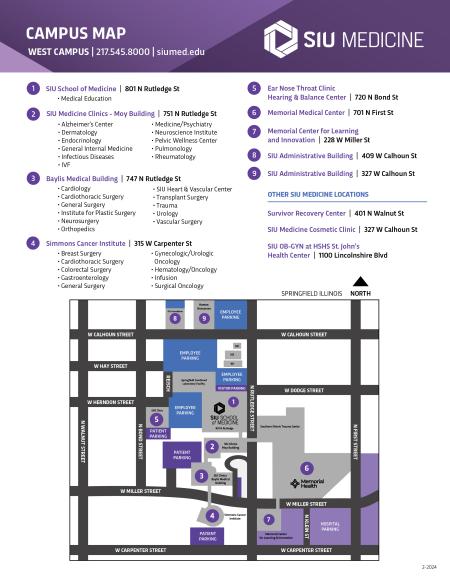 SIU Campus West Map