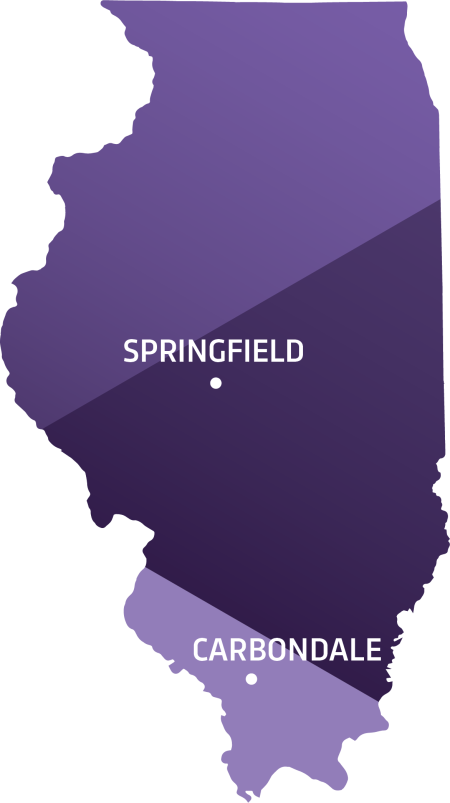 Illinois Map Springfield Carbondale