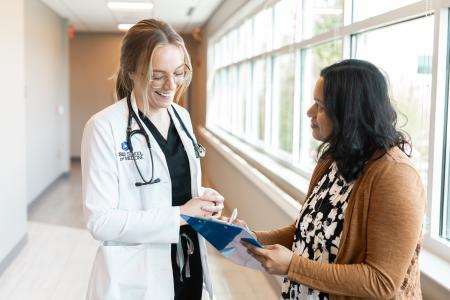 med student with mentor