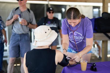 Med student at community event