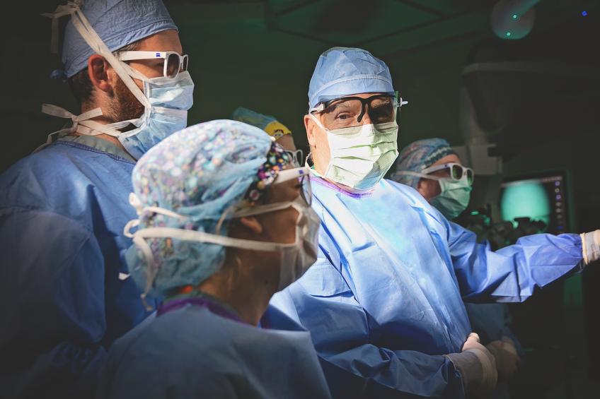 Doctors in an operating room