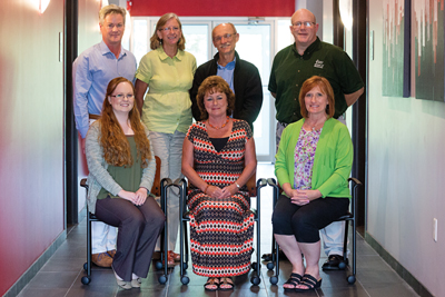 Jeff Franklin, Ruth Heitkamp, Tom Bik, Dennis Presley, Jennifer Cutrell, Kath Doan and Kim Sanders.