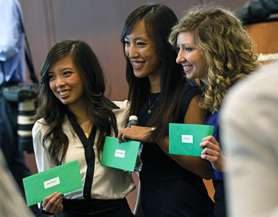 Justine Nuguid, Samantha Nguyen and Kerri Houser